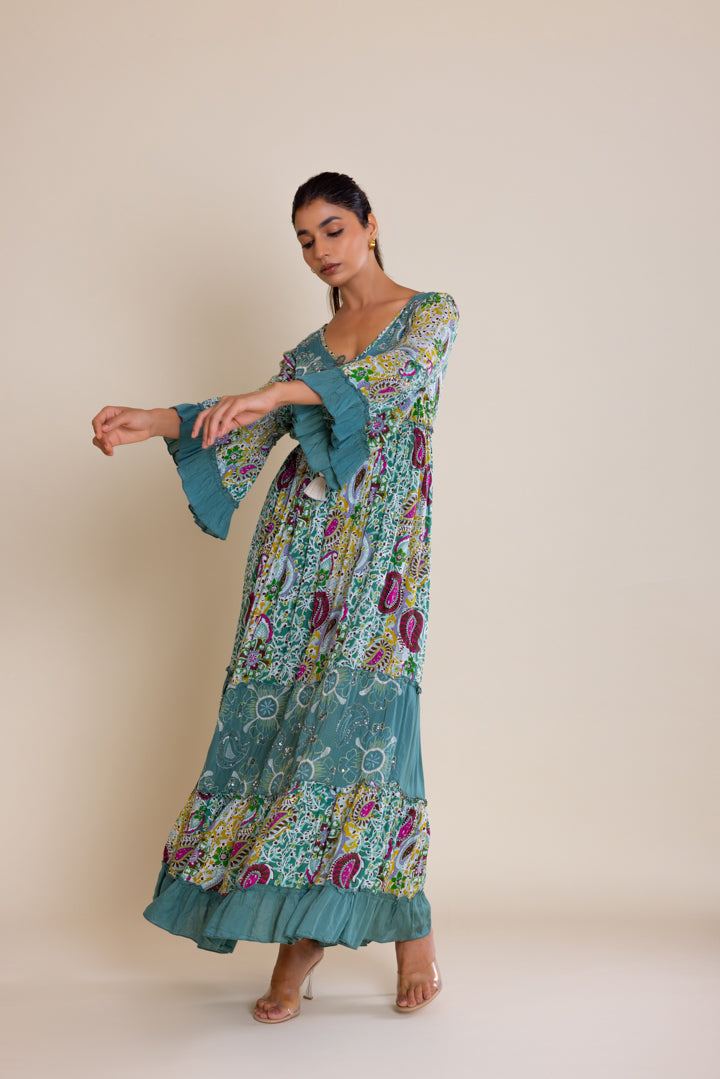 Floral Print V-neck Maxi by Label Reyya - view 5