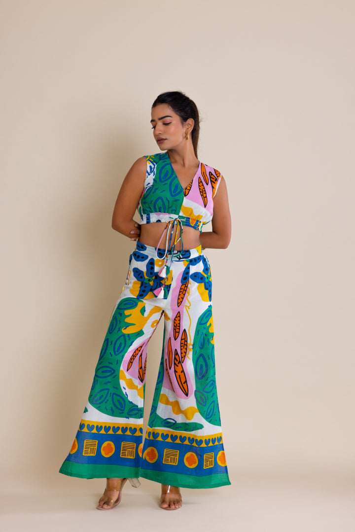 Graffiti Resort Cord Set by Label Reyya - view 4