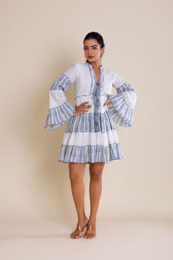 Blue & White Shell Dress