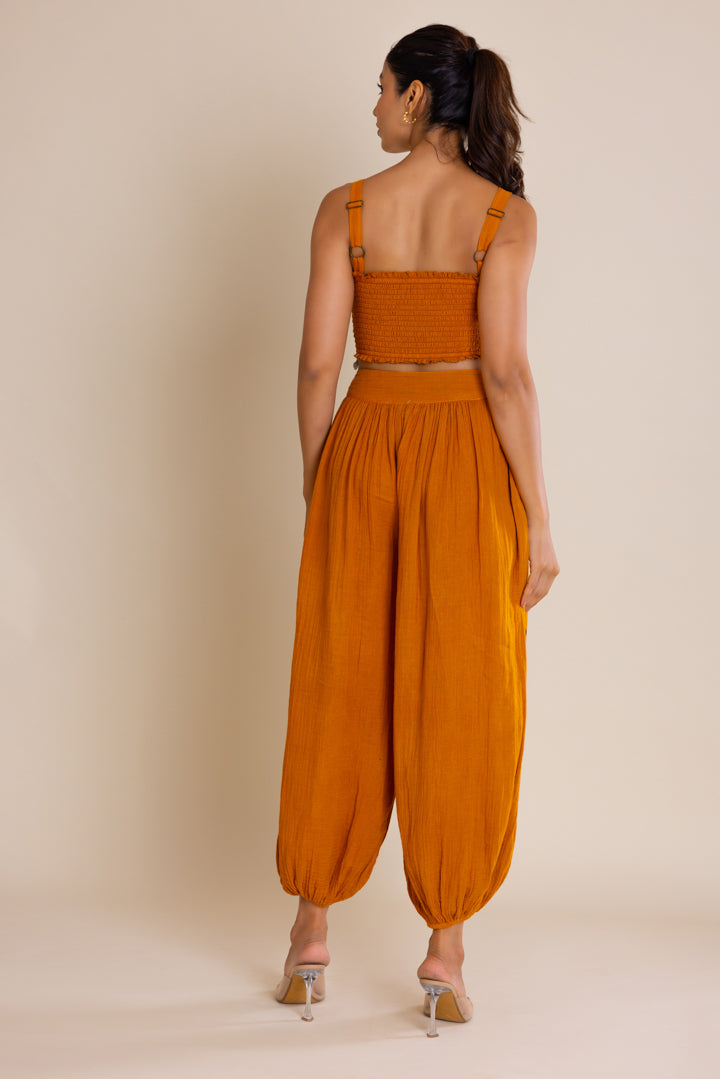 Mustard Embroided Co-ord Set by Label Reyya - view 3