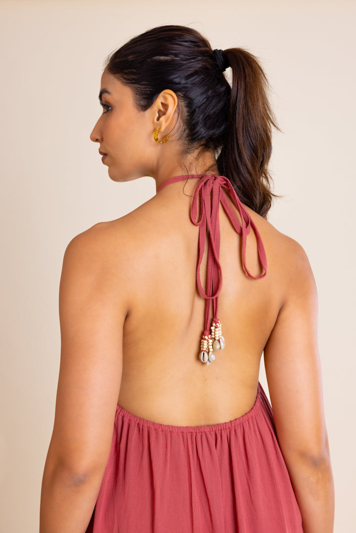 Solid Rusty Long Resort Cord Set by Label Reyya - view 5