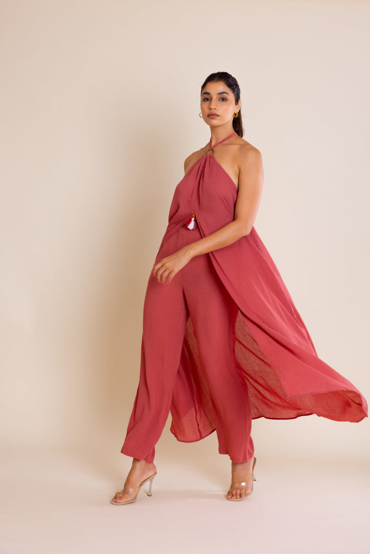 Solid Rusty Long Resort Cord Set by Label Reyya - view 7