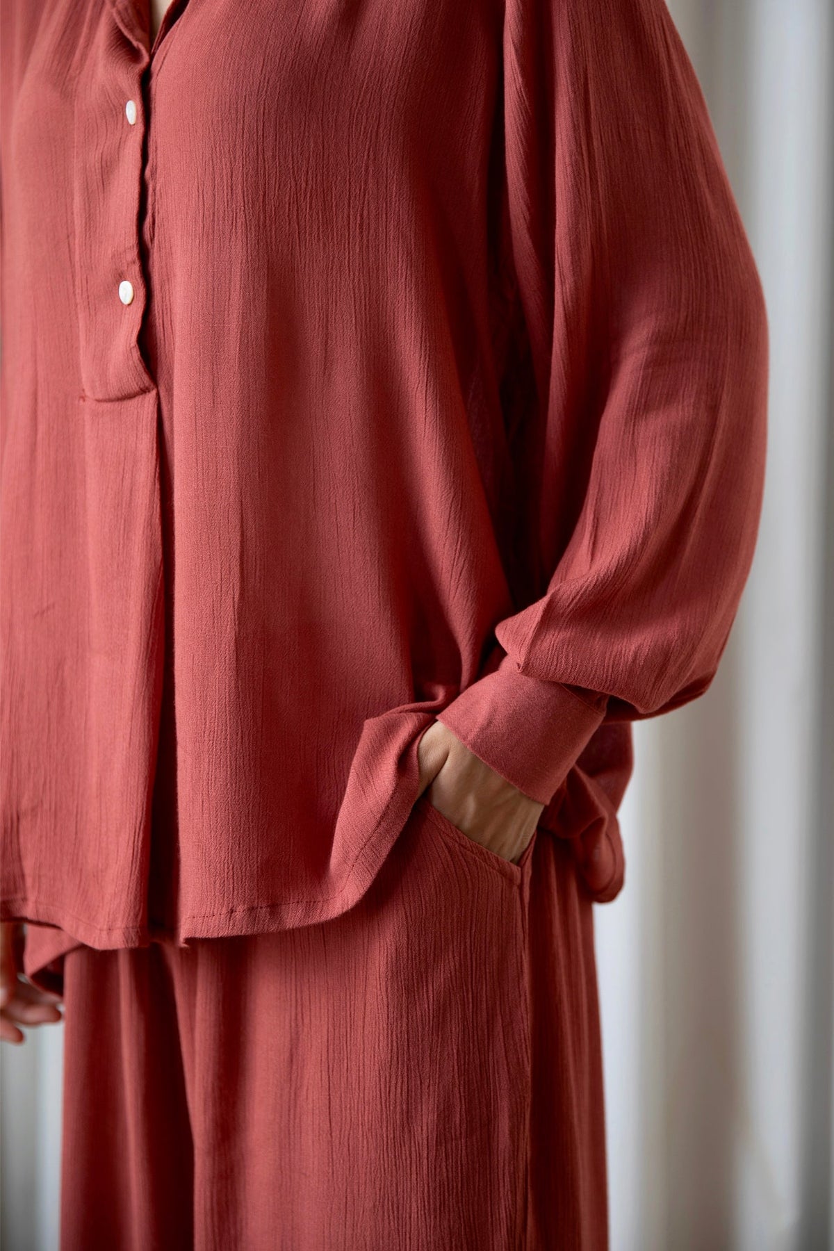 Rust Solid Co-ord Set (Set of 2)