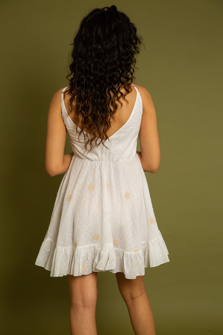 The Corfu Off White Strappy Dress by Label Reyya - view 3