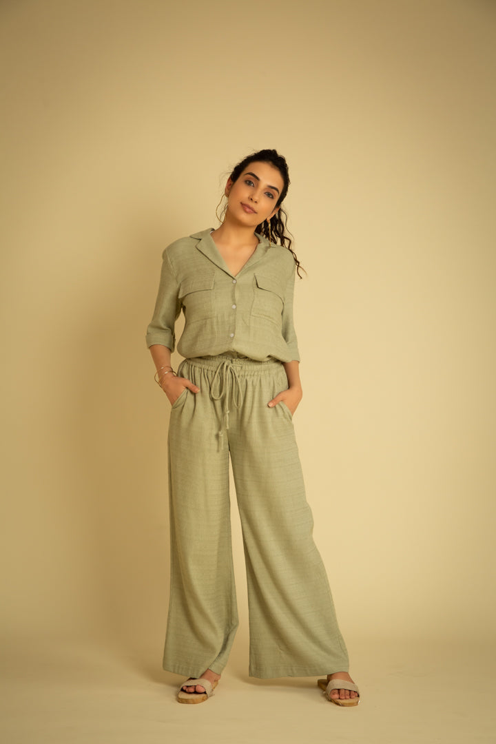 The Valencia Sage Green Co-Ord Set by Label Reyya - view 4