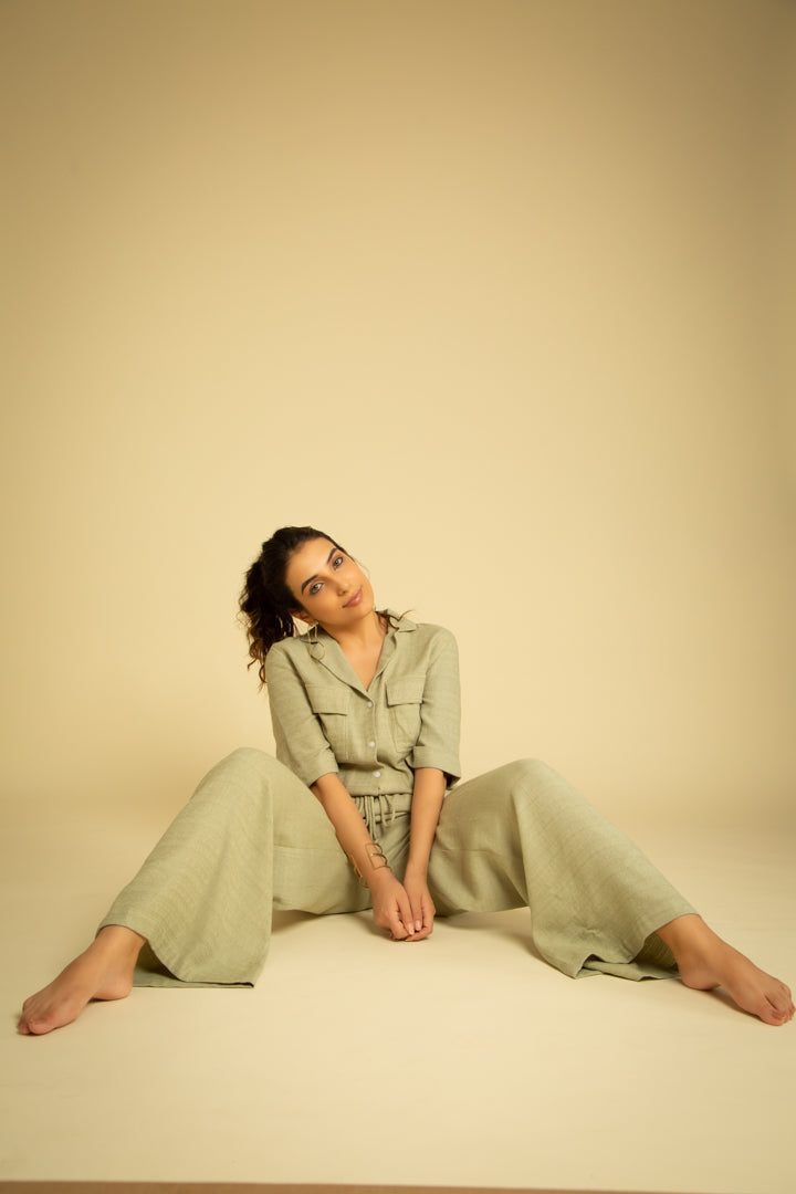 The Valencia Sage Green Co-Ord Set by Label Reyya - view 6