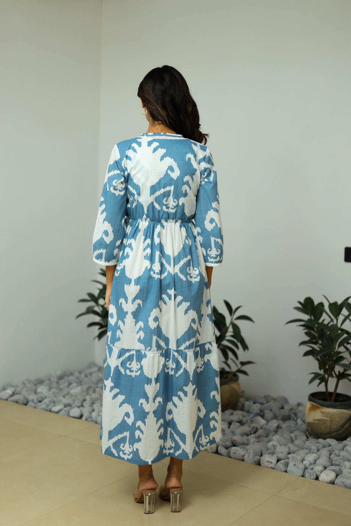 Bohemian Tribal Print Blue Maxi by Label Reyya - view 3