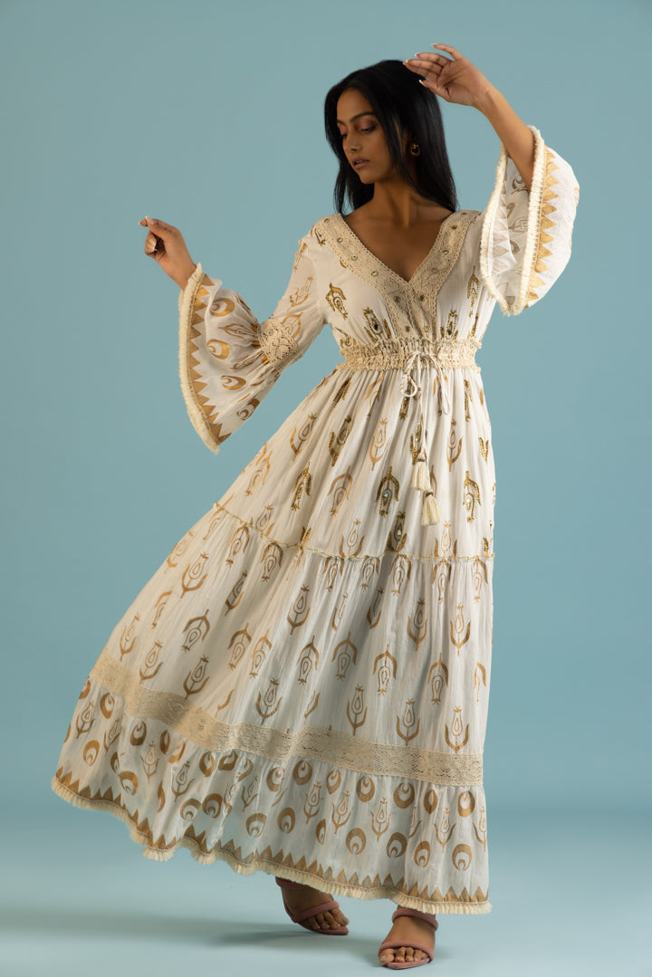 Ellsa Boho Flare-Sleeved Maxi by Label Reyya - view 6