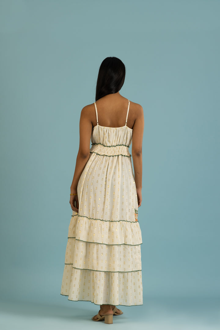 Elena Orange Floral Embroidered Boho Summer Maxi by Label Reyya - view 4