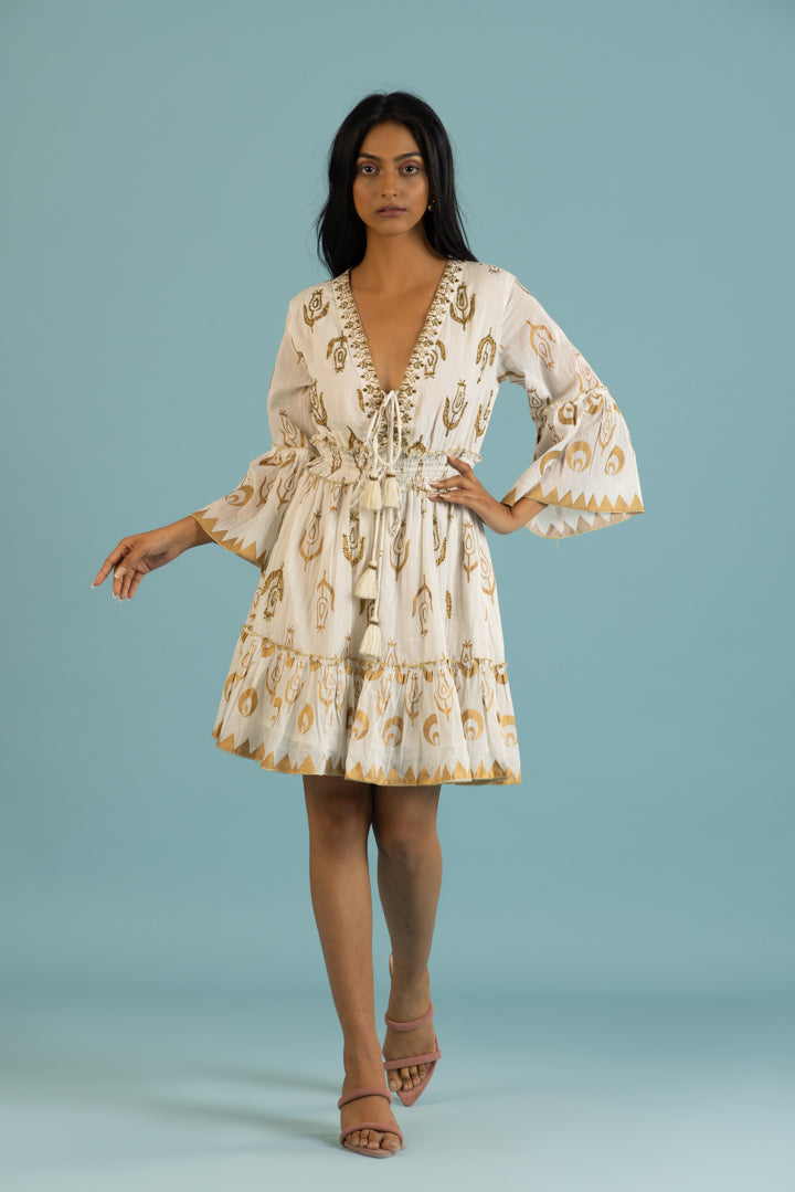Melisa Boho Flare-Sleeved Summer Dress by Label Reyya - view 6