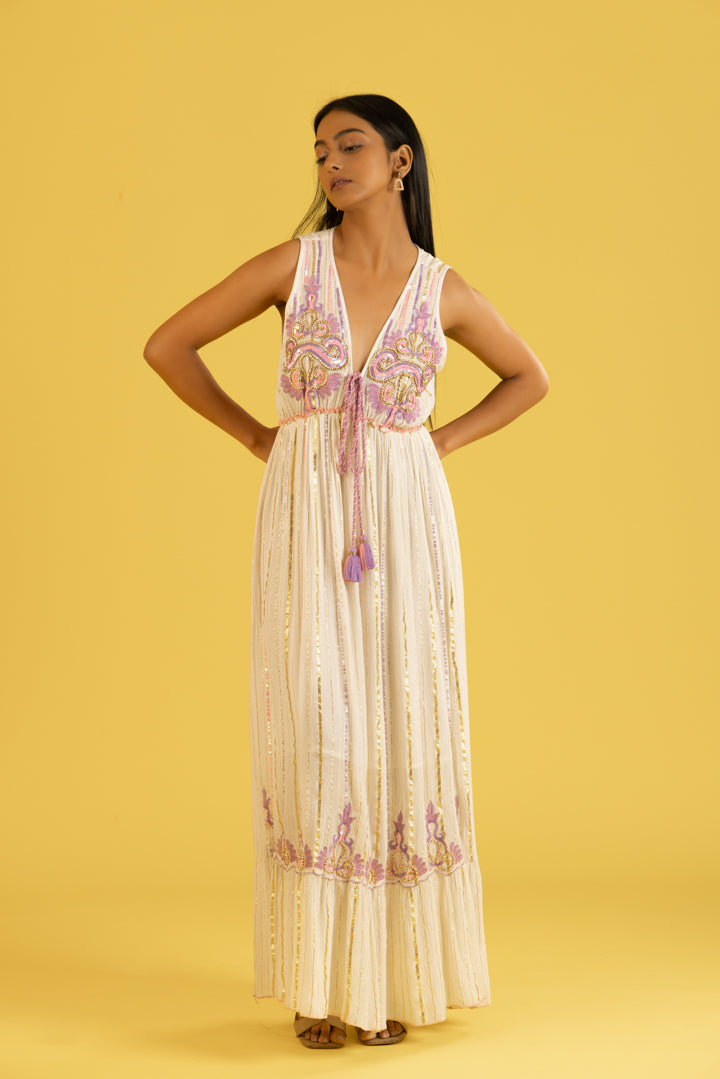 Bella Summer Bling Boho Purple Maxi by Label Reyya - view 6