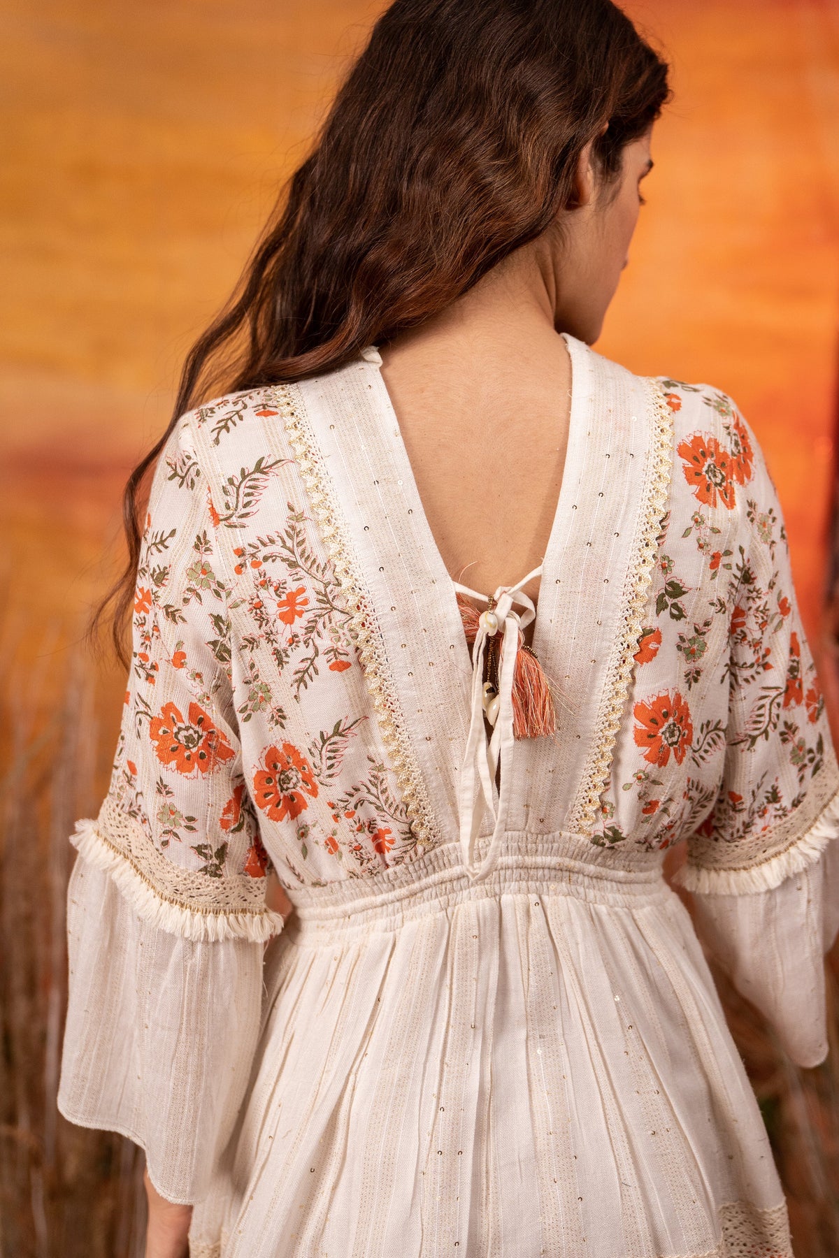 Boho White Shell Dress by Label Reyya - view 6