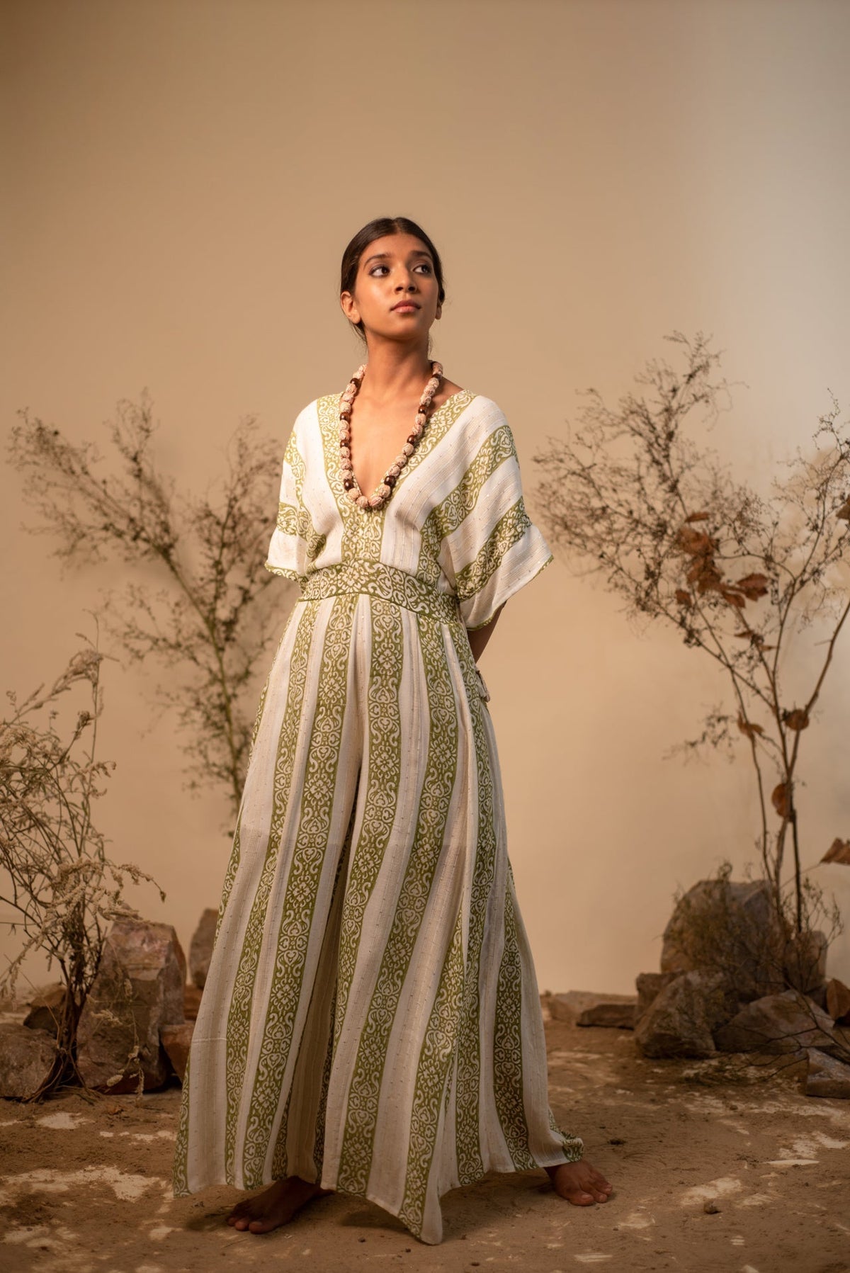 Boho Afro Jumpsuit — Green