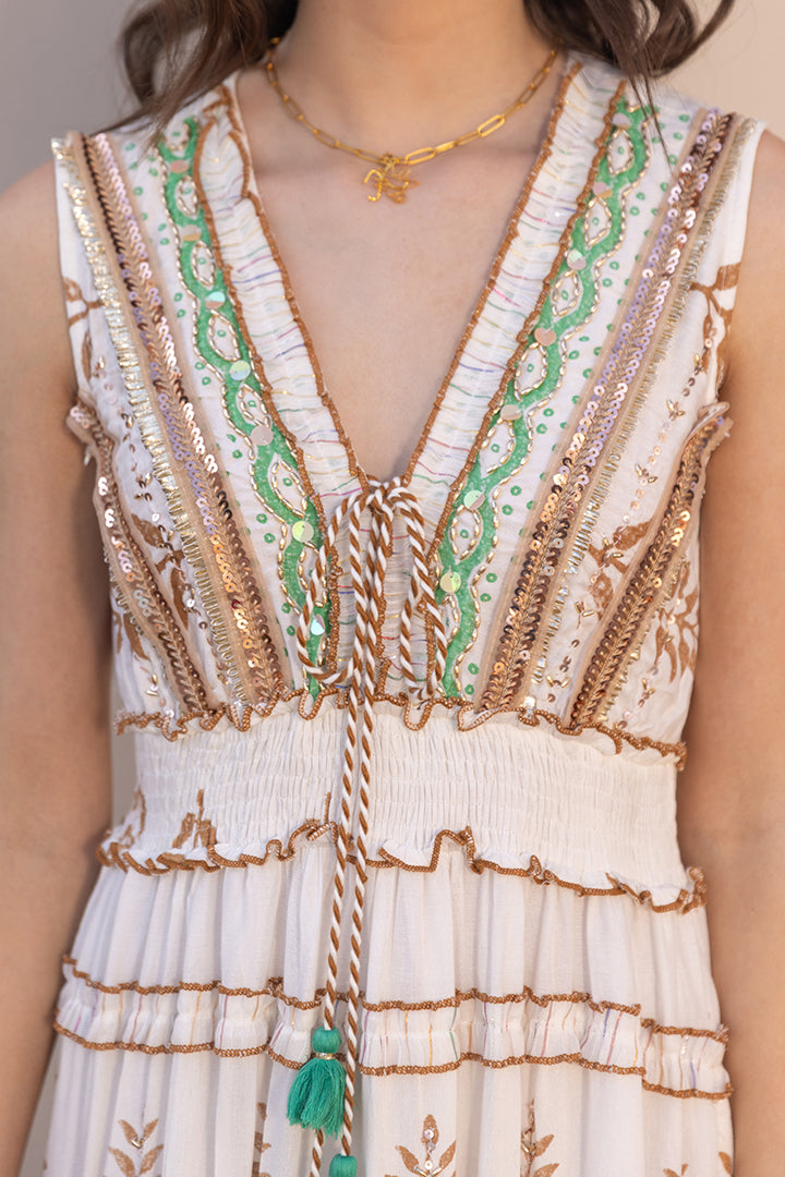 Riva Boho Ruffled Resort Maxi by Label Reyya - view 3