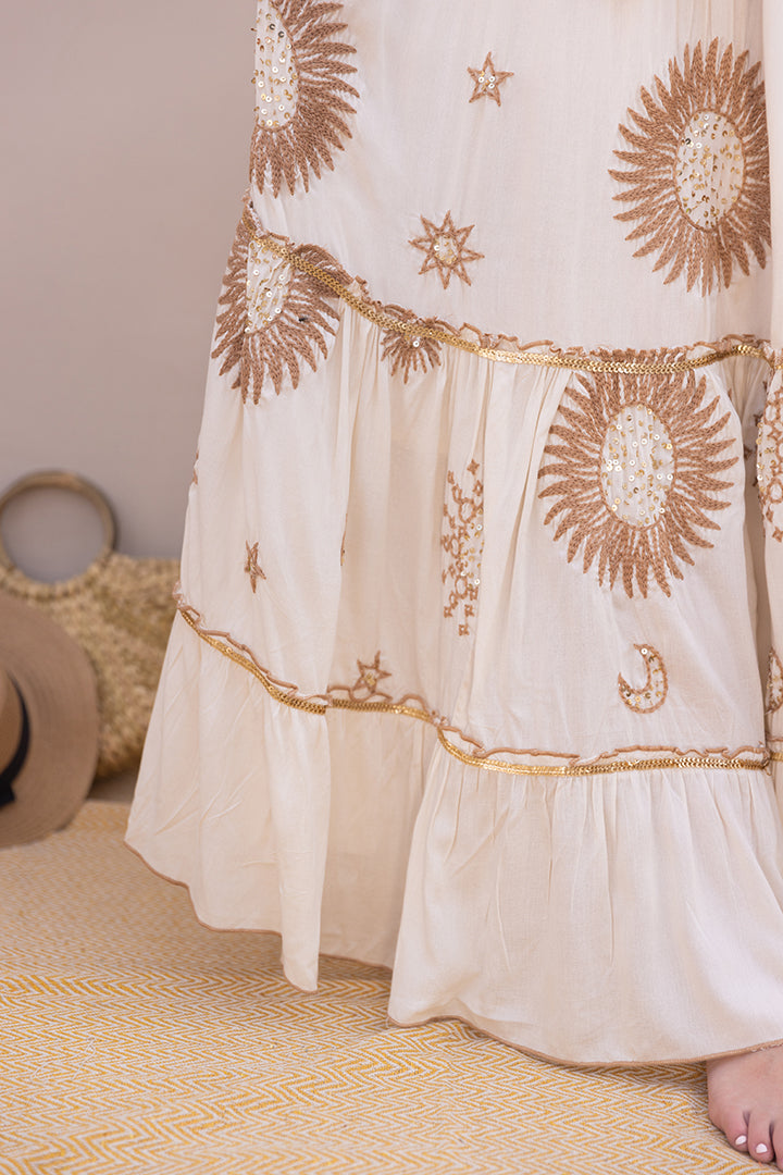Zivaya Boho Ruffle Blouse & Skirt Cord-set by Label Reyya - view 5