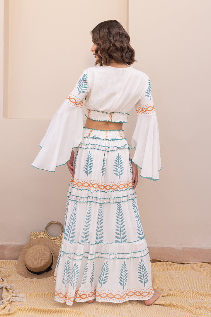 Miraya Hand-crafted Blue Boho Cord-set by Label Reyya - view 4