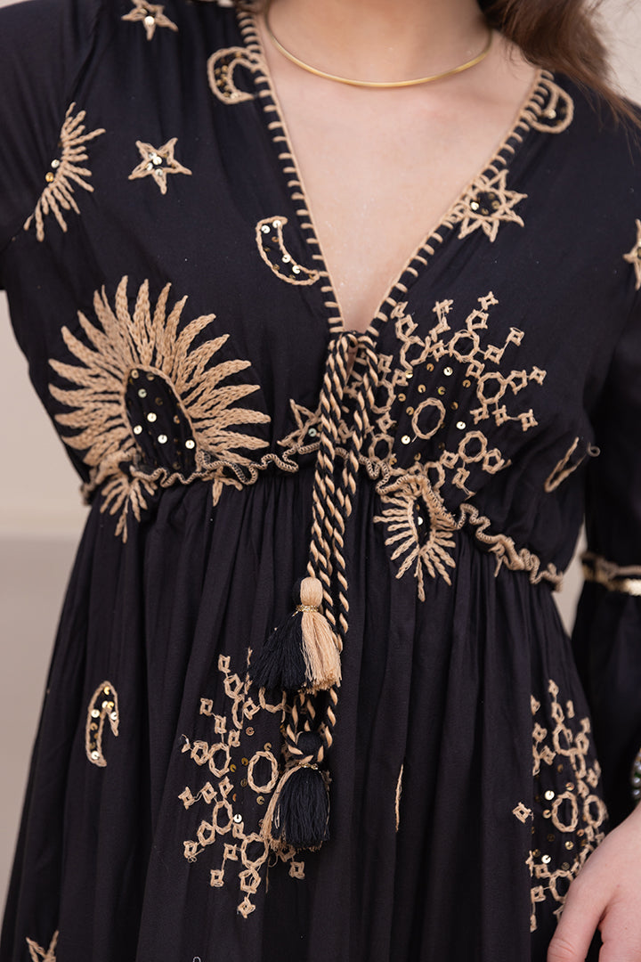 Zarah Boho Sun Maxi — Black