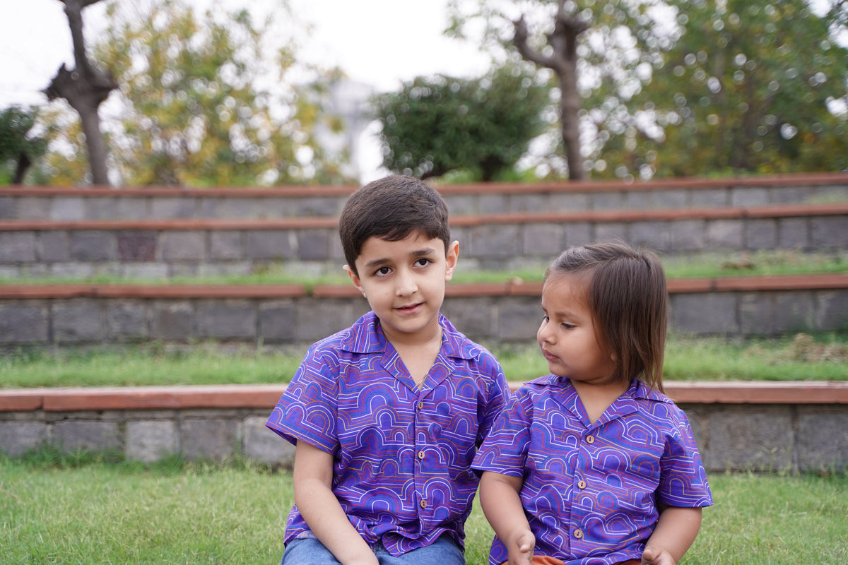 Basic Tribe Aladdin Printed Cotton Shirt for Boys