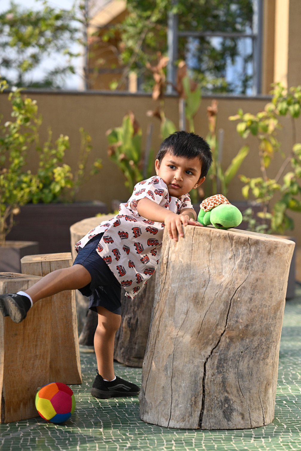 Basic Tribe Firebuddy Printed Cotton Top for Boys