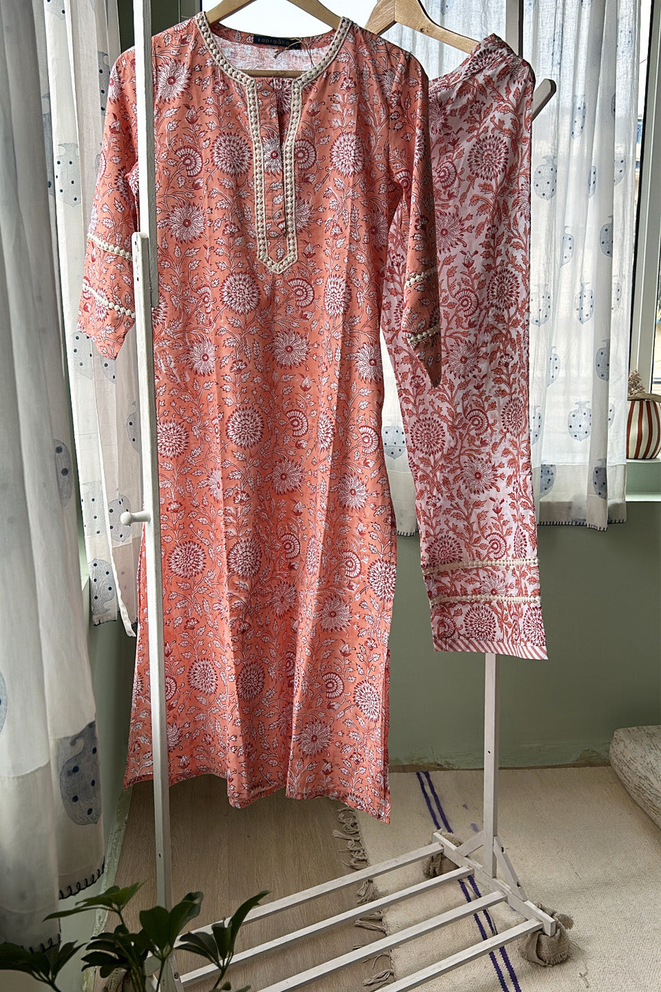 Peach Cotton Tunic (Set of 2)