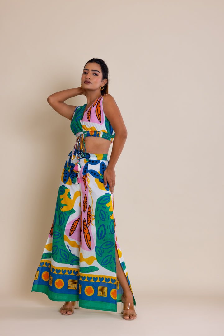 Graffiti Resort Cord Set by Label Reyya - view 6