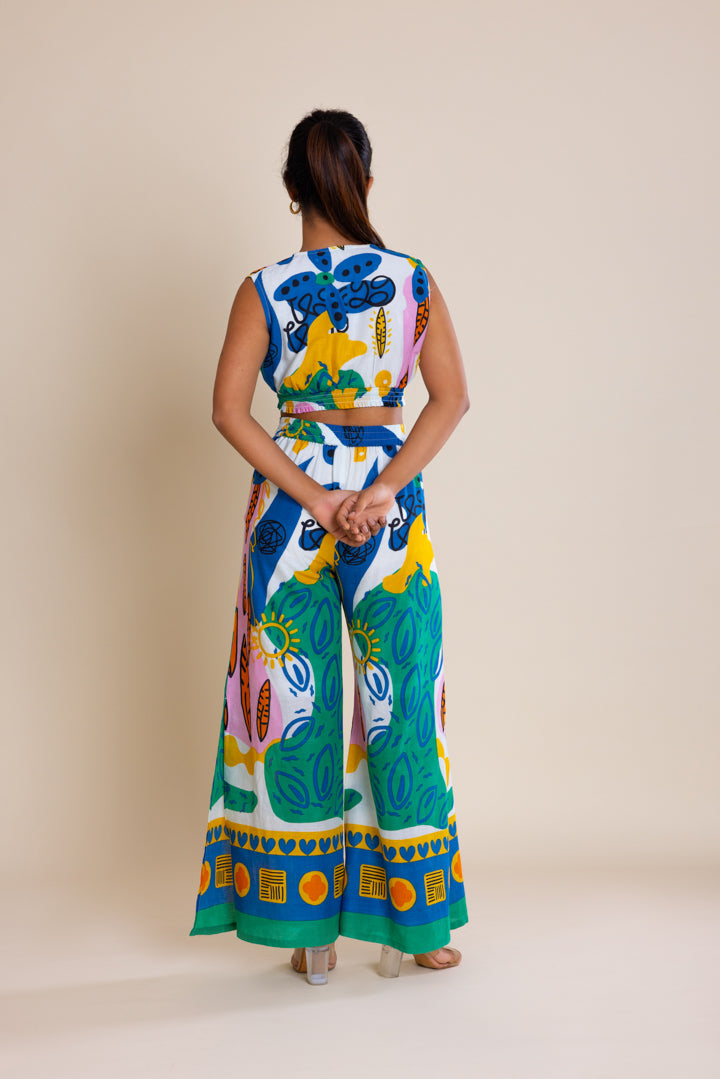 Graffiti Resort Cord Set by Label Reyya - view 3