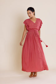 Bohemian Rust Button Down Maxi by Label Reyya - view 1