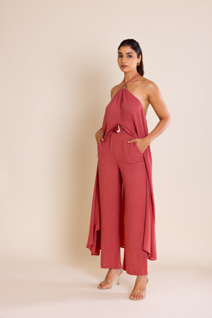 Solid Rusty Long Resort Cord Set by Label Reyya - view 6