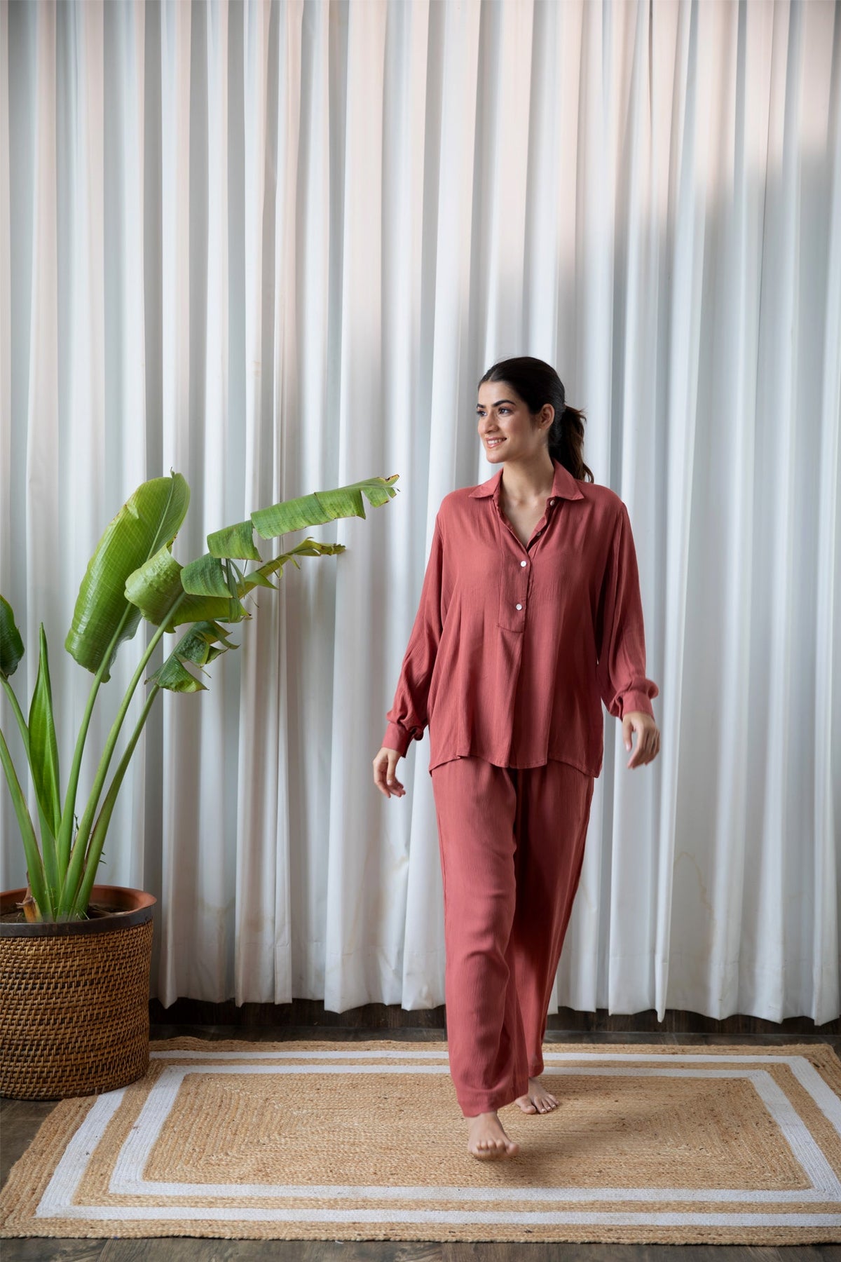 Rust Solid Co-ord Set (Set of 2)