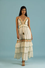 Elena Floral Embroidered Boho Summer Maxi - labelreyya