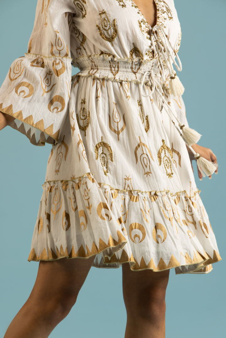 Melisa Boho Flare-Sleeved Summer Dress by Label Reyya - view 7