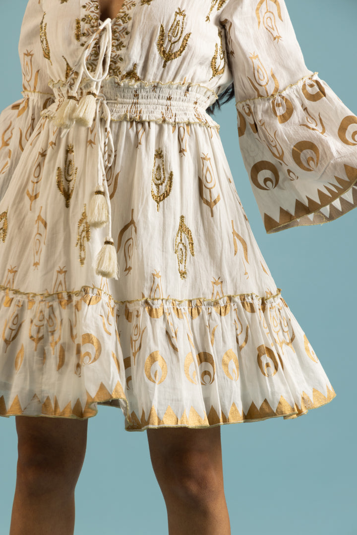 Melisa Boho Flare-Sleeved Summer Dress by Label Reyya - view 4