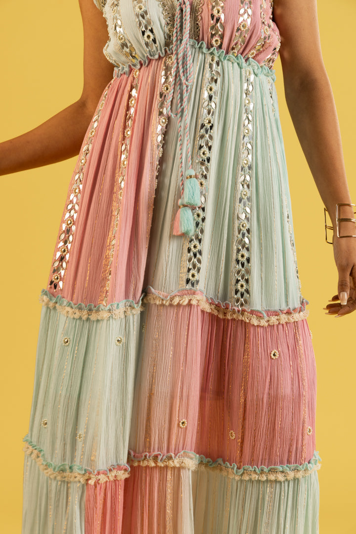 Blue Amara Boho Bling Party Maxi by Label Reyya - view 5