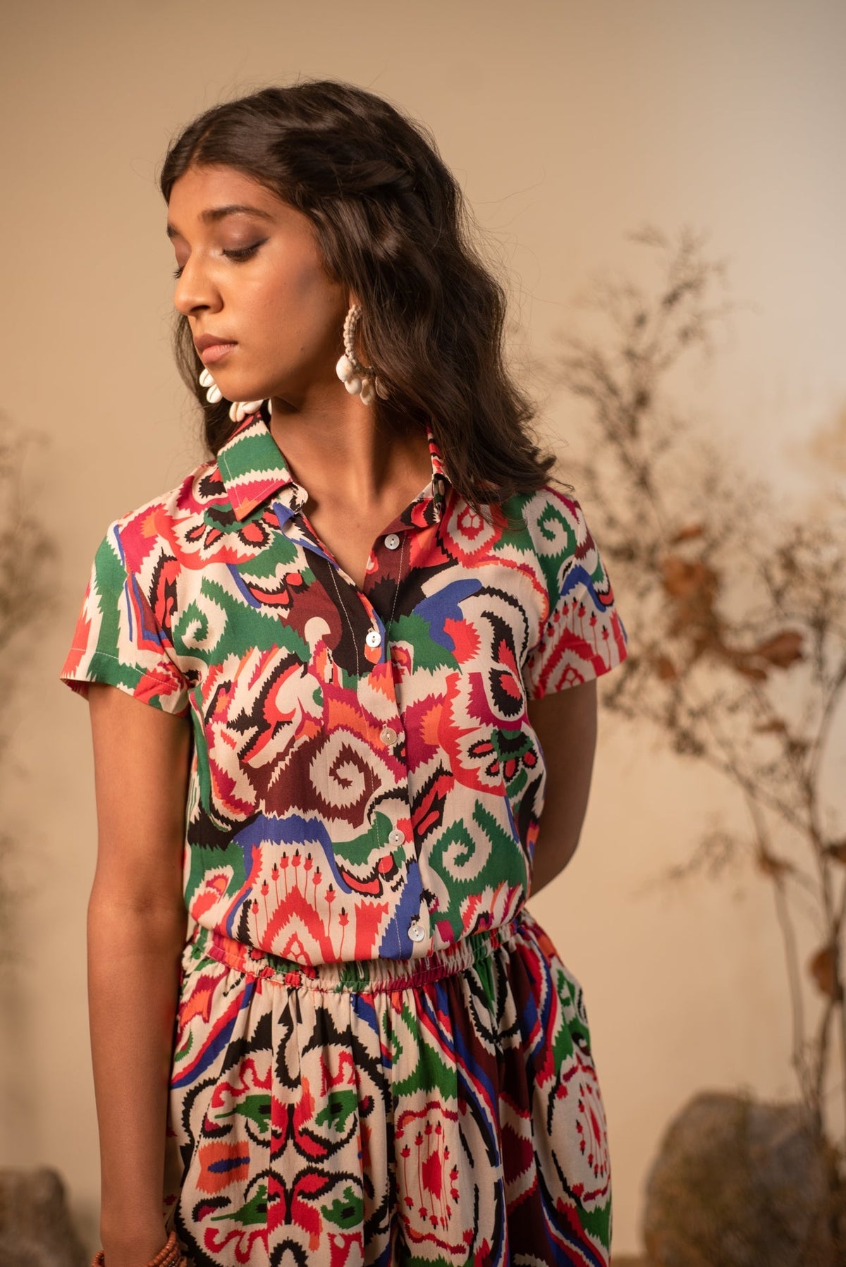 Mosaic Printed Co-Ord Set (Set of 2) by Label Reyya - view 3