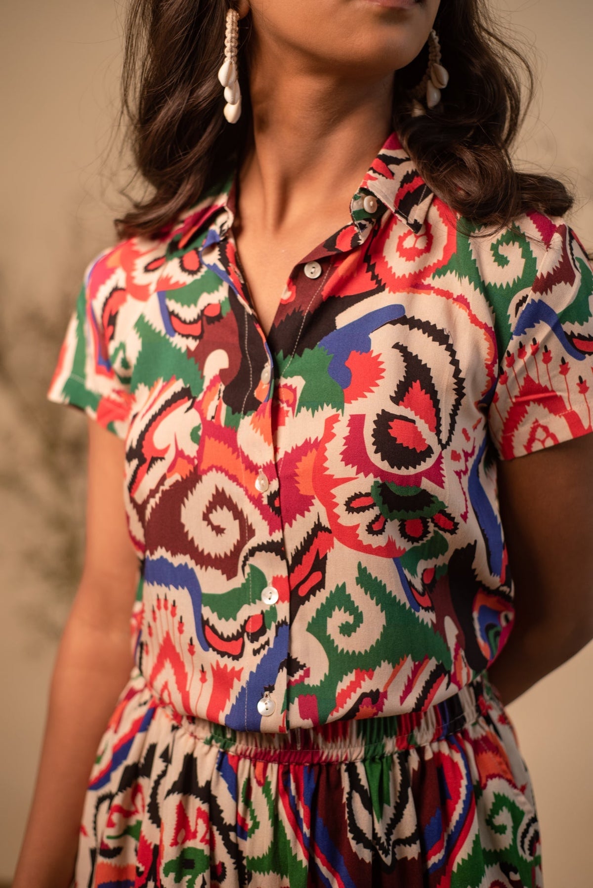 Mosaic Printed Co-Ord Set (Set of 2) by Label Reyya - view 4