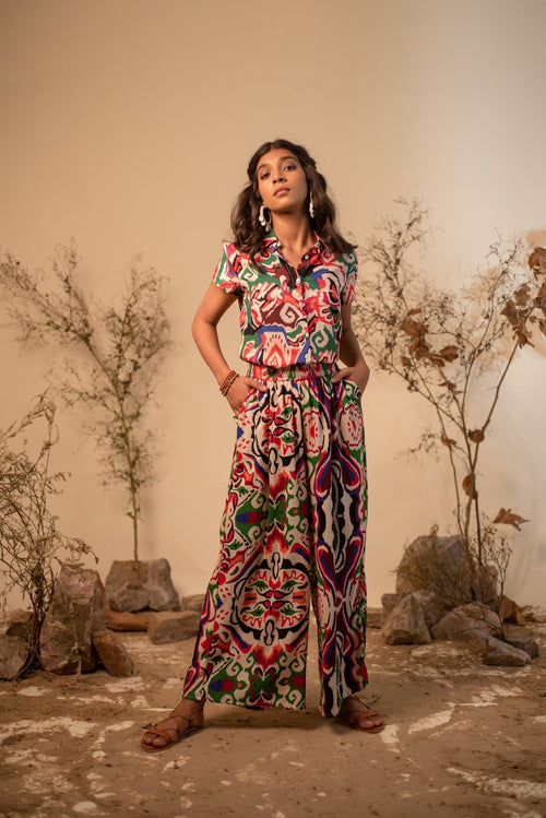 Mosaic Printed Co-Ord Set (Set of 2) by Label Reyya - view 1