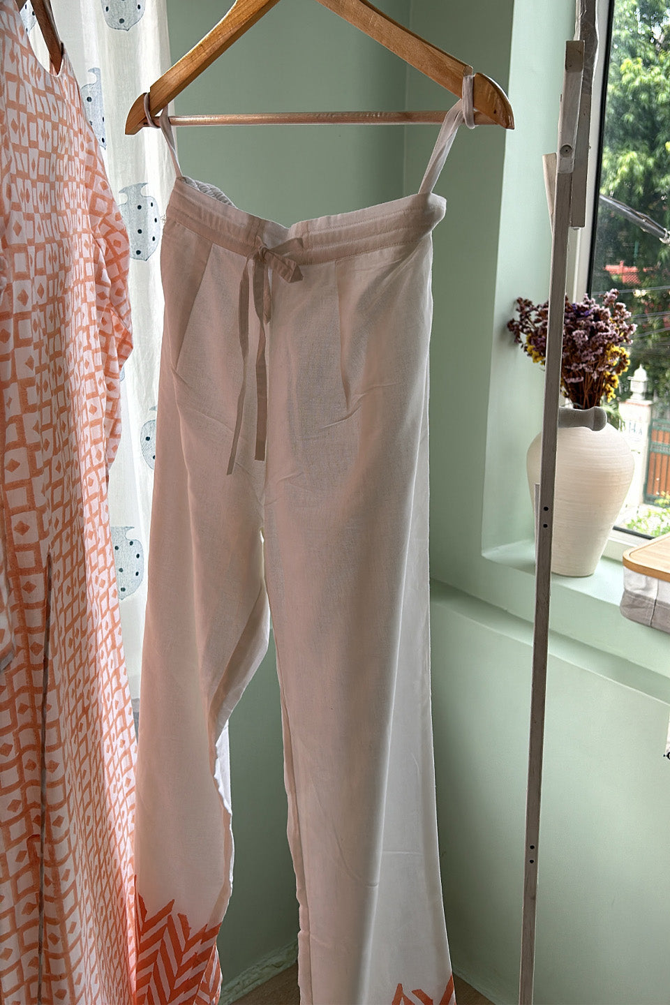 Peach Checks Cotton Tunic (Set of 2)
