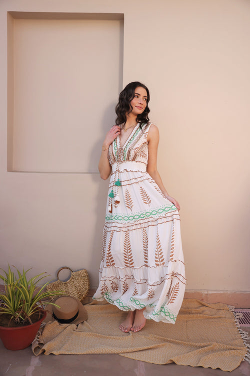 Riva Boho Ruffled Resort Maxi by Label Reyya - view 1