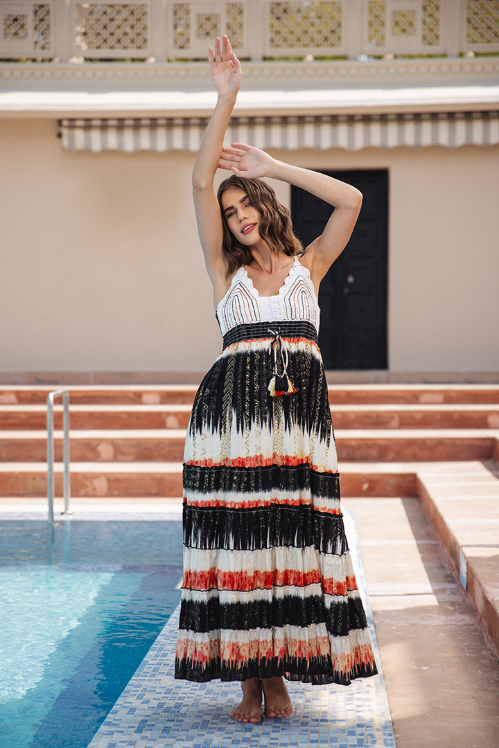 Sophia Black Sunlit Ombré Boho Maxi by Label Reyya - view 4