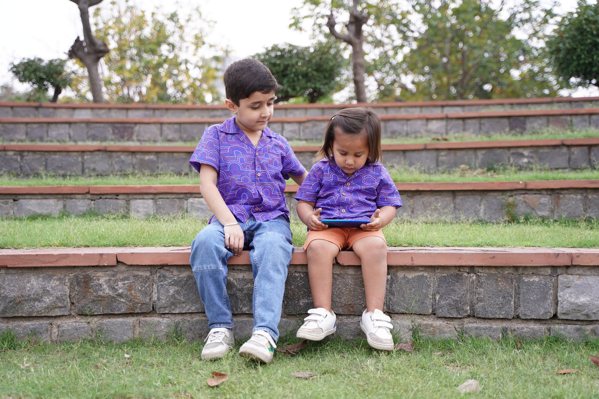 Basic Tribe Aladdin Printed Cotton Shirt for Boys