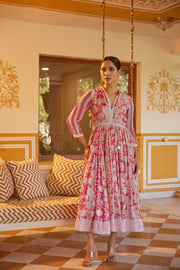 Pink Floral Maxi Dress by Kapraaha - view 1
